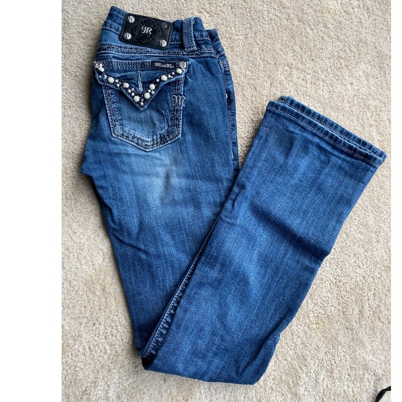 Miss Me jeans size 27 pearls and rhinestones - Picture 4 of 4